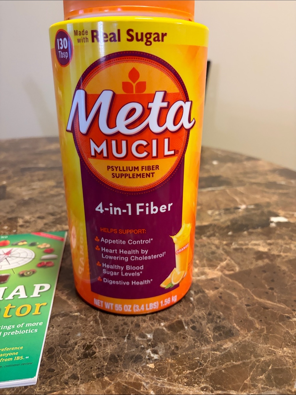 4-in-1 Fiber Supplement Orange - Psyllium Fiber (55 oz)
